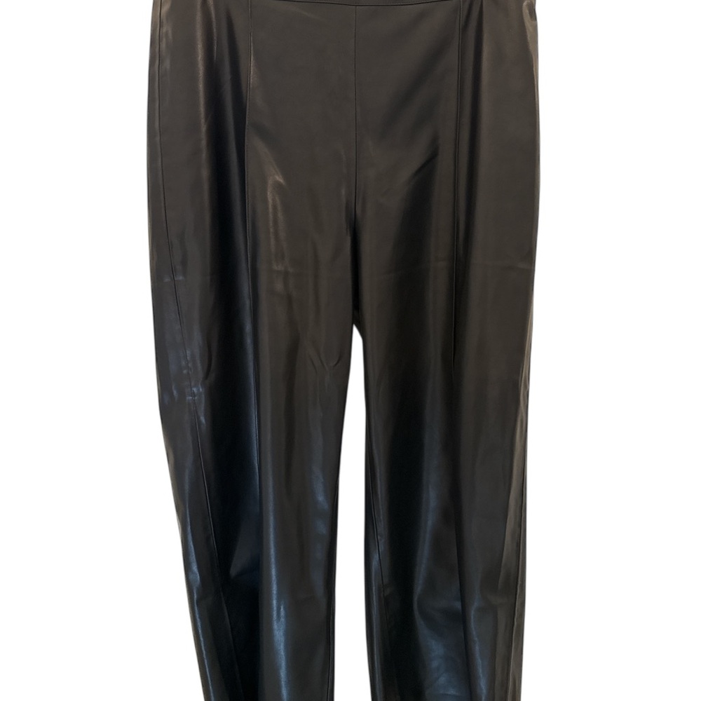 Chic Black Faux Leather Pants